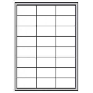 Etikety polyesterové 64,6x33,8mm APLI 20 archů 
