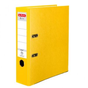 Pákový pořadač Herlitz Q.file 8cm žlutý 