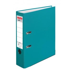 Pořadač pákový Herlitz maX.file Color Blocking poloplastový 8cm karibská tyrkysová