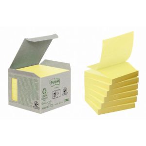 Samolepící Z-Bločky Post-it recyklované, 76x76 mm, žluté 