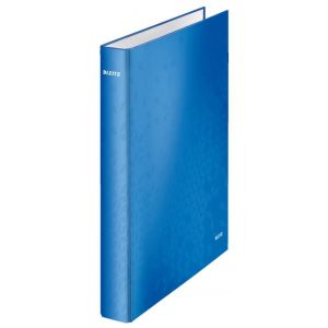 Pořadač 2-kroužkový Leitz WOW laminovaný povrch 4cm modrý 