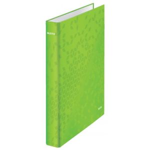 Pořadač 2-kroužkový Leitz WOW laminovaný povrch 4cm zelený 