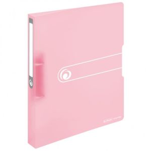 Pořadač 2-kroužkový Herlitz PP 2,5cm transparentní rose 