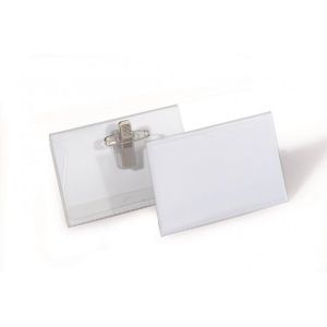 Visačka kolíček+špendlík DURABLE 90x54mm 50ks 