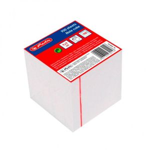 Poznámkový bloček kostka lepená Herlitz 90x90x90mm bílá