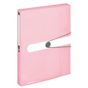 Plastový box s gumičkou Herlitz A4 PP rose 
