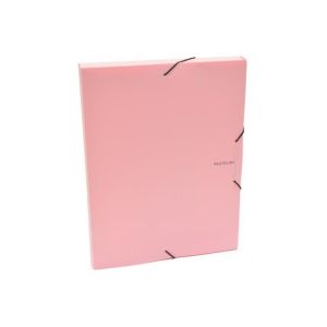 Plastový box s gumičkou Karton PP Pastelini růžový 