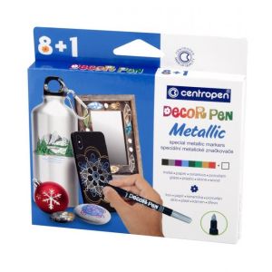 Sada popisovačůCentropen 2737 Decor pen metallic 8+1ks 