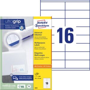 Etikety univerzální 105x35 mm Avery A4 100 archů 