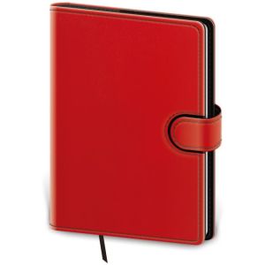 Diář Flip denní A5 14,3x20,5cm - červeno/černý 2026 