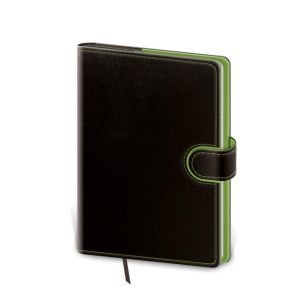 Diář Flip denní B6 12x16,5cm - černo/zelený 2025
