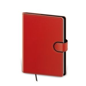 Diář Flip denní B6 12x16,5cm - červeno/černý 2025