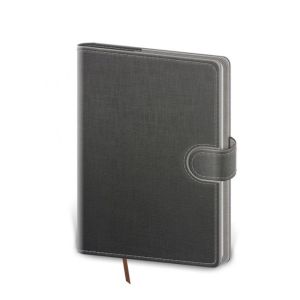 Diář Flip denní B6 12x16,5cm - šedo/šedý 2025