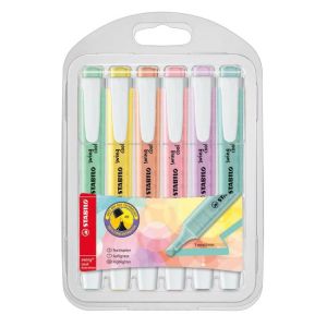 Sada zvýrazňovačů STABILO swing cool Pastel 6S 