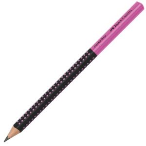 Tužka Grip Jumbo/HB Two Tone černá/růžová 12ks 