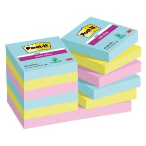Samolepící bloček Post-it Super Sticky COSMIC 47.6x47.6mm, 12 bločků po 90 lístků 