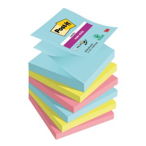 Samolepící Z-bločky Post-it Super Sticky COSMIC, velikost 76x76 mm, 6 bločků po 90 lístků 