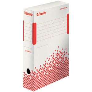 Archivní box Esselte Speedbox 80mm bílý/červený 