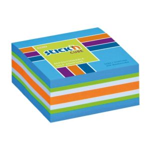 Samolepící bloček Stick`n Hopax mini, 51x51 mm, modrý mix 
