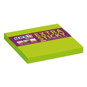 Samolepící bloček Stick`n Hopax, 76x76 mm, neonově zelený 