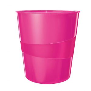 Koš plastový Leitz WOW 15 ℓ růžový 