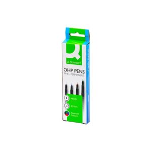 Sada permanentních popisovačů Q-CONNECT F 4S 0,5mm 