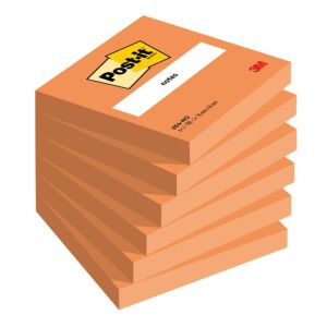 Samolepící bloček Post-it 76x76 oranžový 6 x 100 lístků 