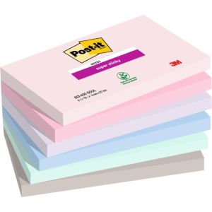 Samolepící bloček Post-it Super Sticky SOULFUL, velikost 76x127 mm, 6 bločků po 90 lístků 