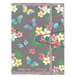 Plastový obal s gumičkou Herlitz Ladylike A4 Motýl 