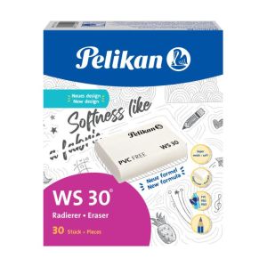 Pryž bez PVC Pelikan WS 30 L krémová 30 ks 