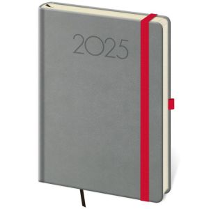 Diář New Praga denní A5 14,3x20,5cm tmavě šedý 2026 