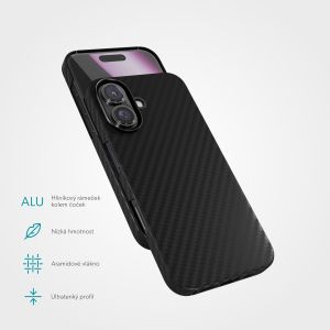 Epico Mag+ Carbon kryt pre iPhone 16 - čierny 90810191300001