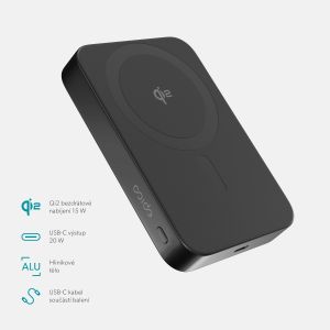 Epico Qi2 10000mAh Alu Mag+ PowerBanka EM71 -čierna 9915111300055