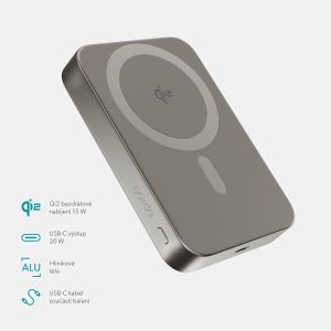 Epico Qi2 10000mAh Alu Mag+ PowerBanka EM71-titán 9915112100085
