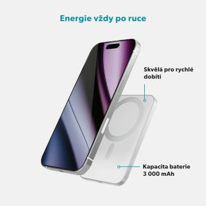 Epico 3000mAh Alu Mag+ PowerBanka EM31 - strieborná 9915112100084