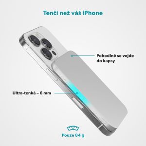 Epico 3000mAh Alu Mag+ PowerBanka EM31 - strieborná 9915112100084