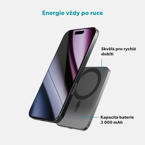 Epico 3000mAh Alu Mag+ PowerBanka EM31 - šedá 9915111900109