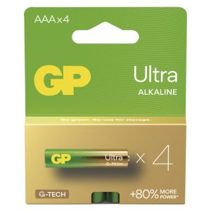 GP Alkalická baterie ULTRA AAA (LR03) - 4ks 1013124100