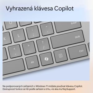 Microsoft Surface Keyboard (2. edícia)/Bezdrôtová Bluetooth/US layout/Sivá EP2-04196