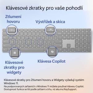Microsoft Surface Keyboard (2. edícia)/Bezdrôtová Bluetooth/US layout/Sivá EP2-04196