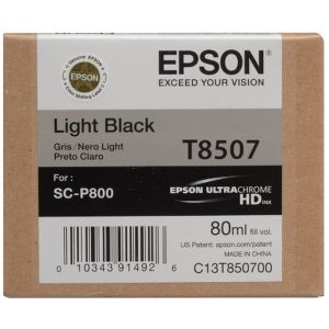 Cartridge Epson T8507, světlá černá (light black), originál