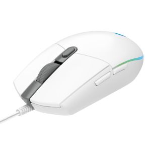 Logitech G102 Gen2/Herná/Optická/Pre pravákov/8 000 DPI/Drôtová USB/Biela 910-005824