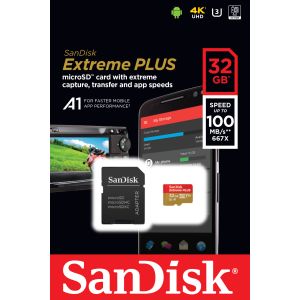 SanDisk Extreme PLUS/micro SDHC/32GB/95MBps/UHS-I U3/Class 10/+ Adaptér SDSQXBG-032G-GN6MA