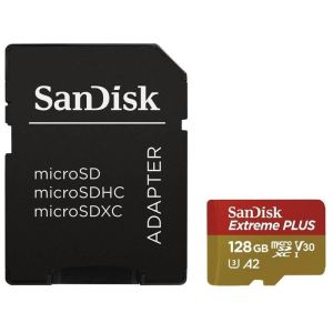 SanDisk Extreme PLUS/micro SDXC/128GB/200MBps/UHS-I U3/Class 10/+ Adaptér SDSQXBD-128G-GN6MA