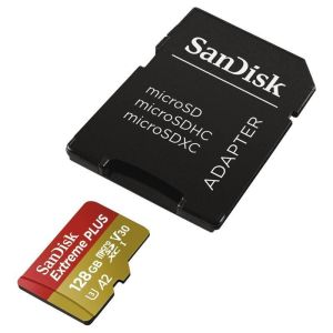 SanDisk Extreme PLUS/micro SDXC/128GB/200MBps/UHS-I U3/Class 10/+ Adaptér SDSQXBD-128G-GN6MA