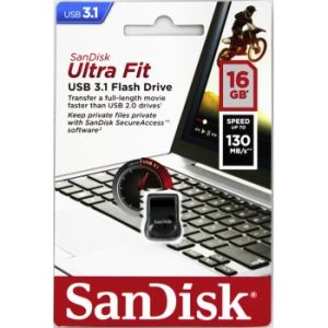 SanDisk Ultra Fit/16GB/130MBps/USB 3.1/USB-A/Černá SDCZ430-016G-G46