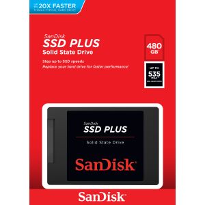 Sandisk Plus/480GB/SSD/2.5"/SATA/Čierna/3R SDSSDA-480G-G26