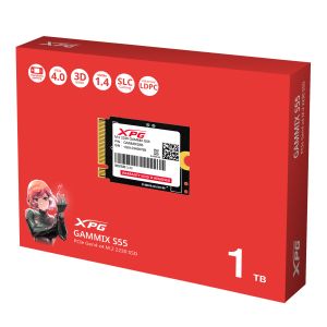 ADATA XPG GAMMIX S55/1TB/SSD/M.2 NVMe/Čierna/5R SGAMMIXS55-1T-C