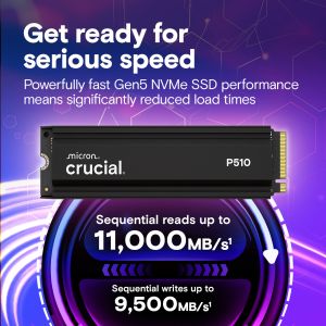 Crucial P510/2TB/SSD/M.2 NVMe/Čierna/Heatsink/5R CT2000P510SSD5