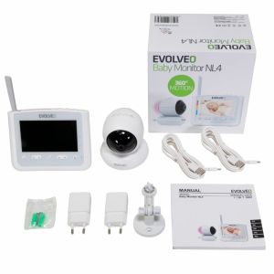 EVOLVEO NL4, detská videoopatrovateľka s nočným svetlom a otočnou kamerou CAM-NL4